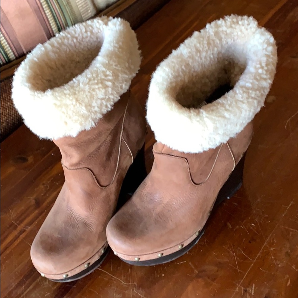 UGG studded wedge boots